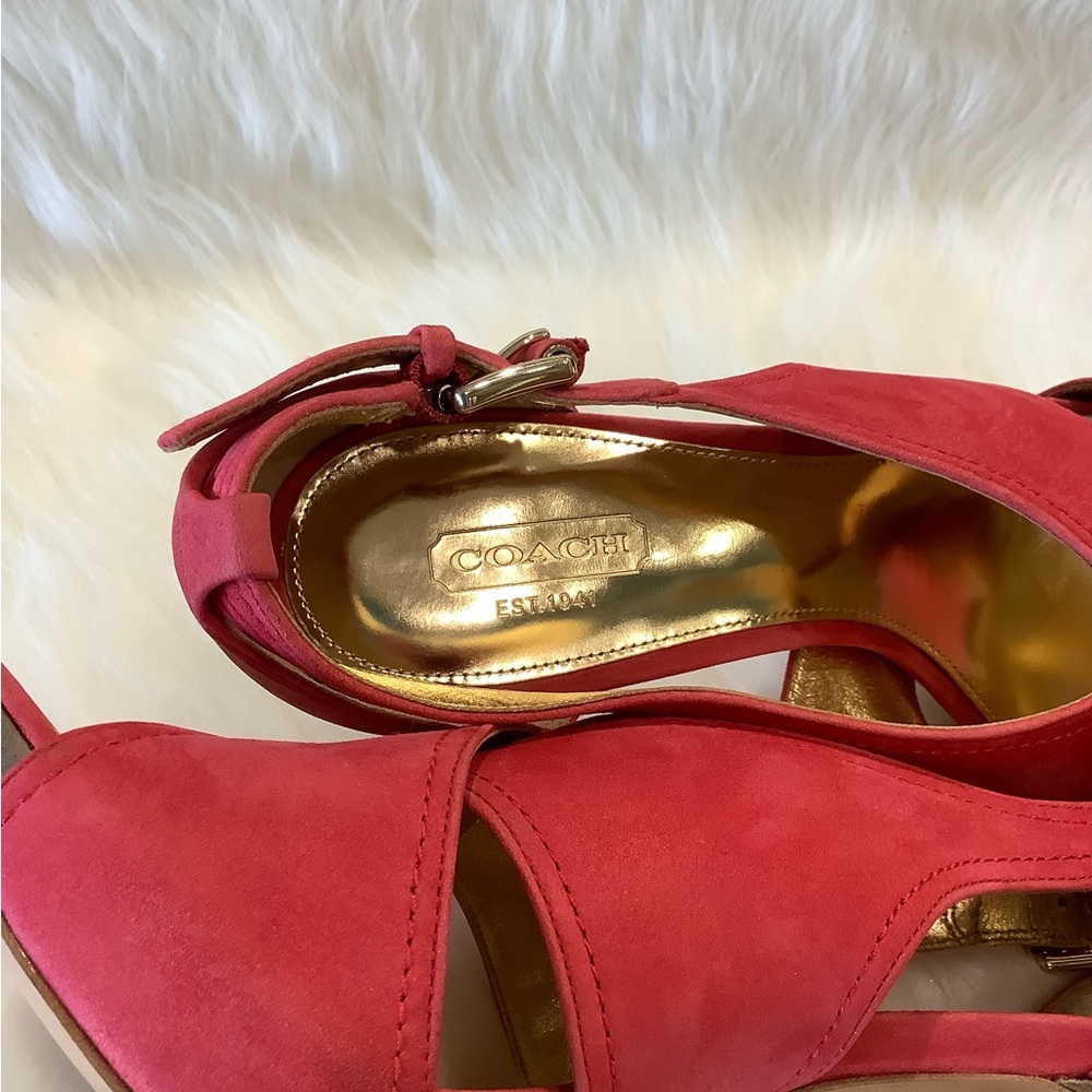 NWB 👠Coach Adelle Blossom Nubuck Suede Leather - Picture 10 of 13